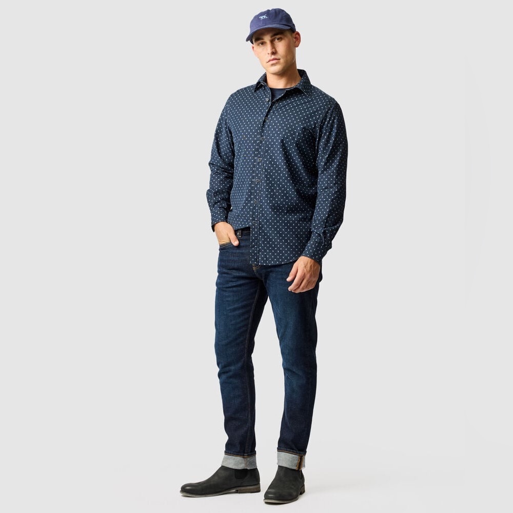 Rodd & Gunn Harrington Sports Fit Shirt · Blueberry Medium